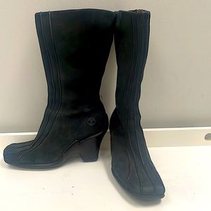 TIMBERLAND Uptown Black Leather Boots Size 8